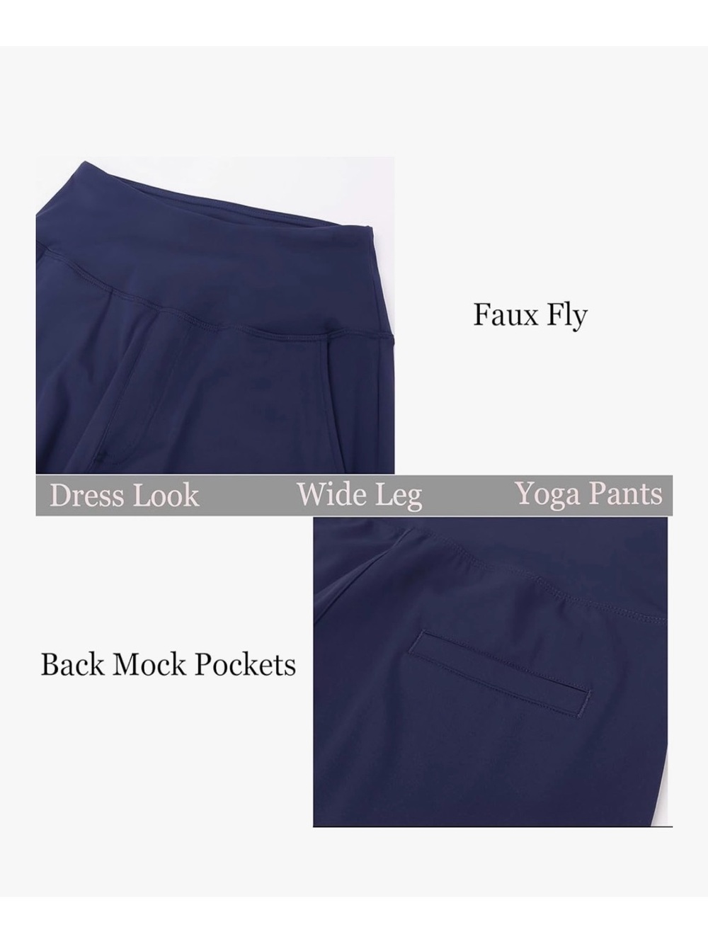 Wide-Leg High-Waist Yoga Pants in Future Blue - Picture 3 of 6